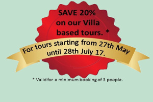 Save 20% on tours starting between May 27th and July 28th Save 20% on tours starting between May 27th and July 28th