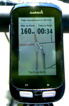 Provence cycling holidays - Our GPS systems - Colour maps with ride route highlighted - Clear, easy guidance.