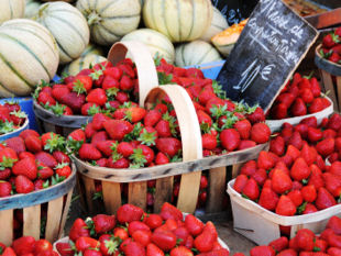 Provence cycling trips Provence - the famous local strawberries.